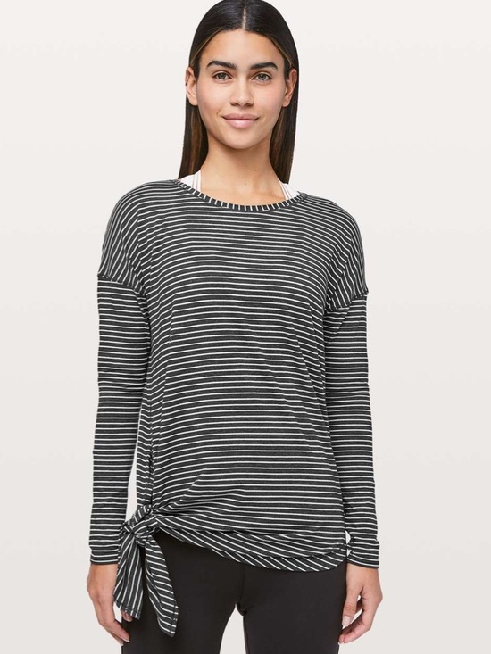 lululemon athletica Tops - Lululemon To The Point Long Sleeve Modern Stripe Top